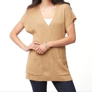 Tommy Bahama merino alpaca blend V-Neck knit vest tunic